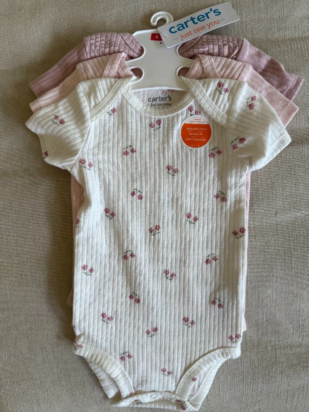 Carter’s 3 pack baby girl bodysuits NWT